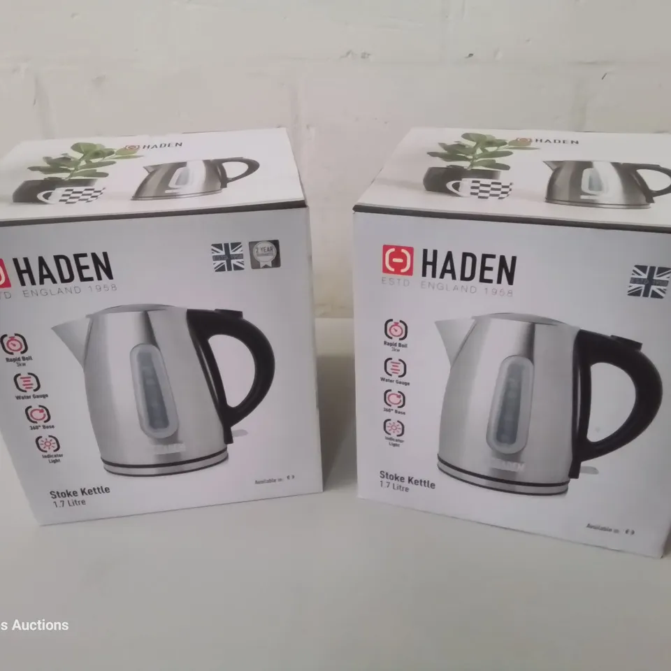 TWO BOXED HADEN STOKE KETTLES 1.7L