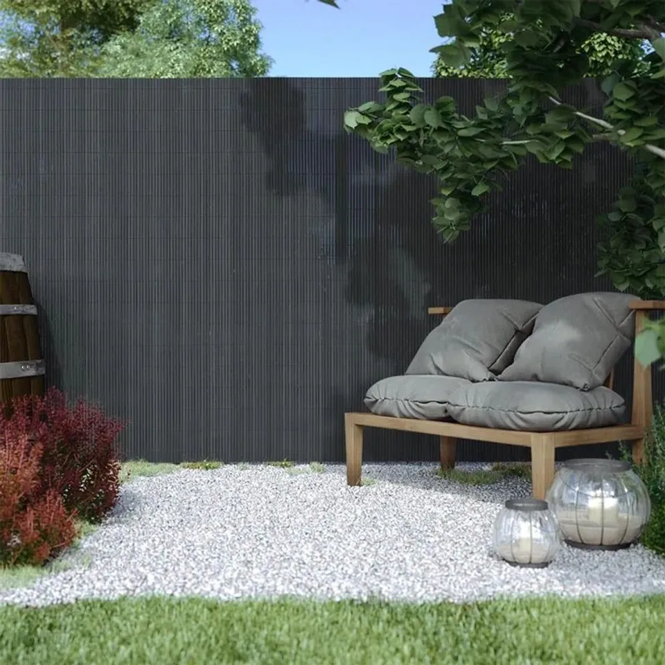 BOXED LILA PRIVACY FENCE 3M X 1.8M - DARK GREY