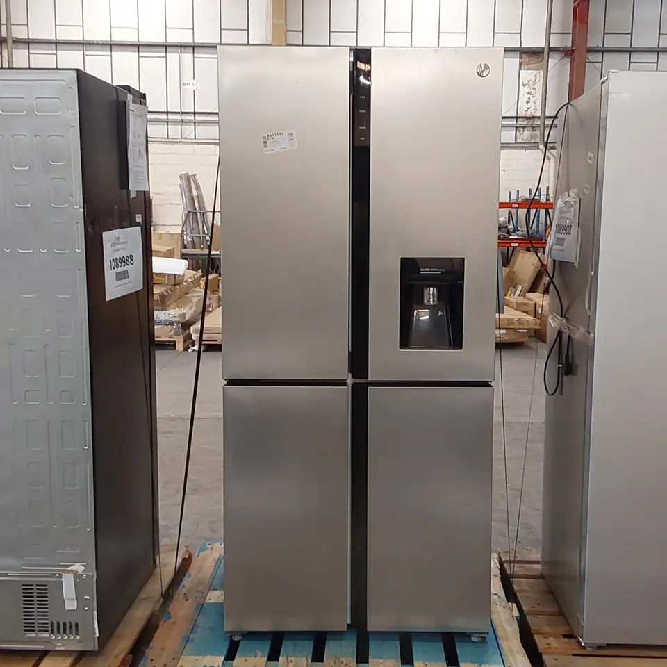 HOOVER HSC818FXWDK 70:30 AMERICAN STYLE FREESTANDING FROST FREE FRIDGE FREEZER - UNPROCESSED RAW RETURN