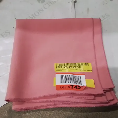 ATARA POLYESTER SOLID COLOUR SQUARE NAPKINS SET OF 4