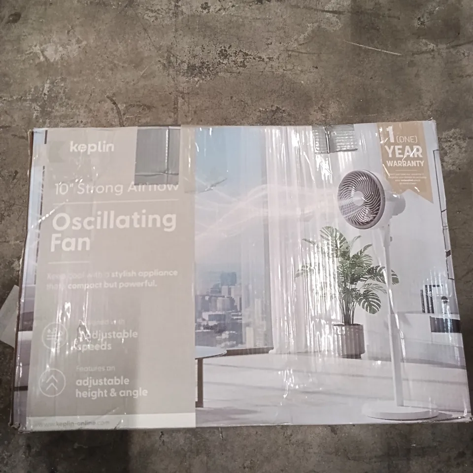 BOXED OSCILLATING FAN 10"