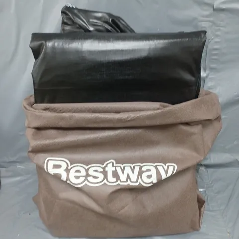 BOXED BESTWAY RAISED HEIGHT SOFT TOP AIR BED - 191 X 97 X 46CM