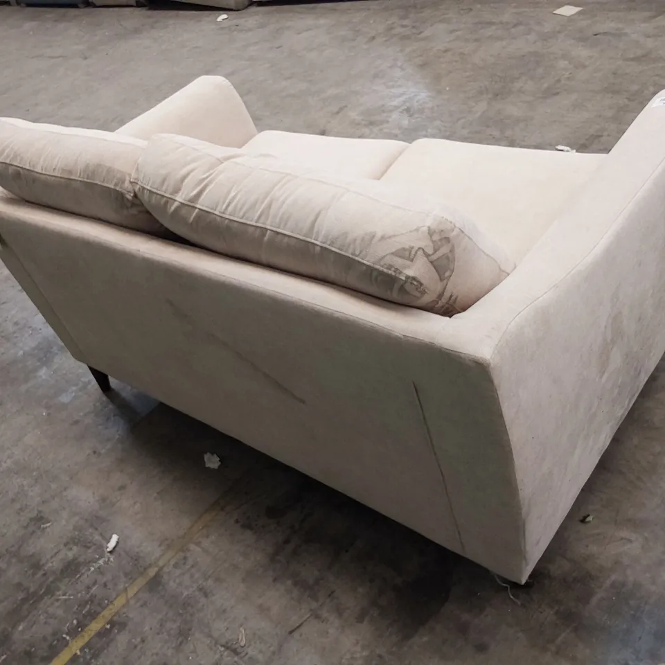 QUALITY DESIGNER 2 SEATER SOFA BEIGE FABRIC