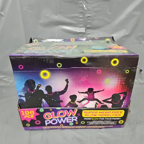 BOXED GLOW POWER SET OF 12 196PC MEGA PACKS OF GLOW NOVELTIES - COLLECTION ONLY