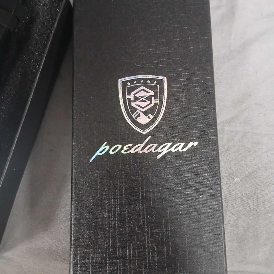 POEDAGAR QUARTZ WRISTWATCH, BLACK RUBBER STRAP, BOXED