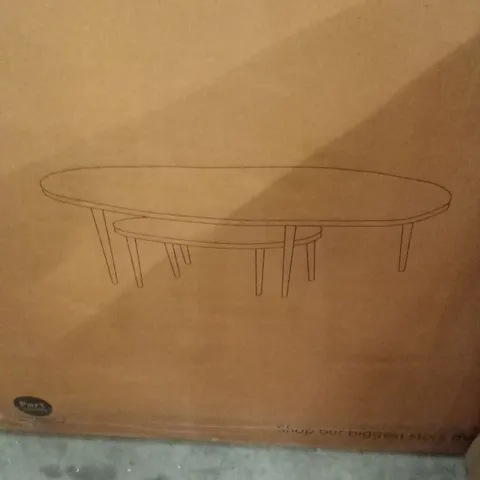 BOXED GRAYSON COFFEE NEST OF TABLES, LIGHT MANGO WOOD (1 BOX)