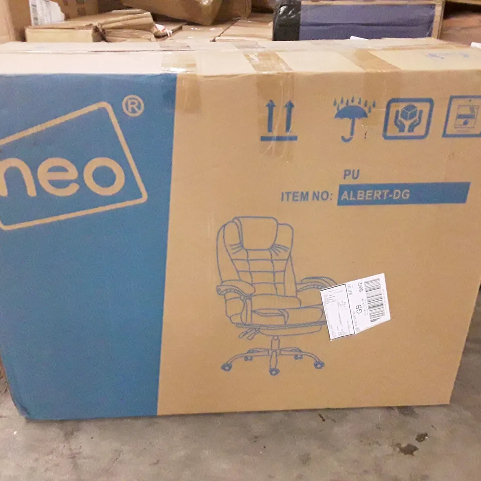 BOXED MASSAGE CHAIR IN DARK GREY (UNTESTED)