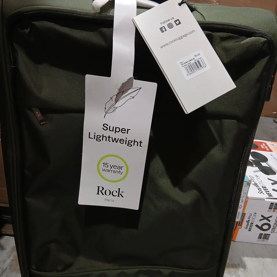 ROCK PARIS SUPER LIGHTWEIGHT ROLLING SUITCASE – OLIVE