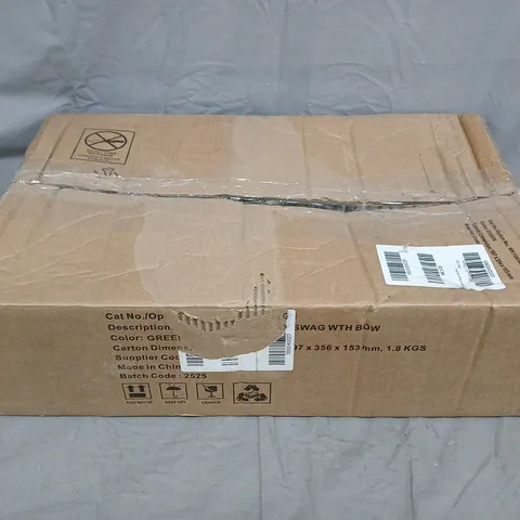 BOXED UNBRANDED EVERGREEN SWAG WITH BOW
