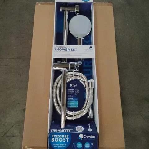LOT OF 6 BOXED AS NEW CROYDEX PRECISION PLUS SHOWER SET WITH PRESSURE BOOST