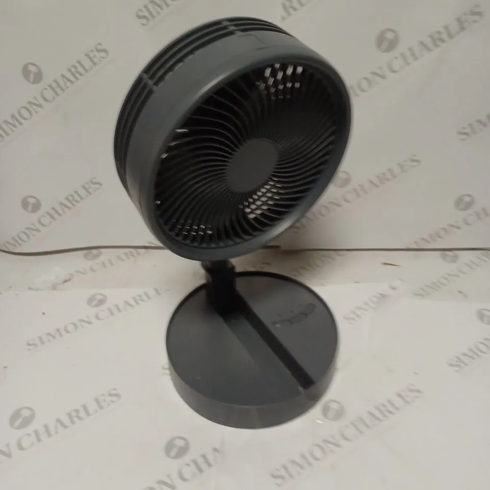 BELL & HOWELL RECHARGEABLE EXTENDABLE DESK & FLOOR FAN, GREY