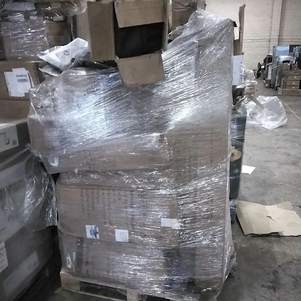 PALLET OF HOUSEHOLD ITEMS TO INCLUDE STORAGE SHED, SLEEPER SOFA BEDS, PENT ROOF  AND OTHER ASSORTED ITEMS...