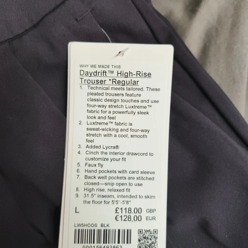 LULULEMON DAYDRIFT HIGH-RISE TROUSERS – REGULAR, WOMEN'S UK L