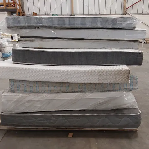 PALLET OF 8X ASSORTED MATTRESSES - VARIOUS SIZES, BRANDS, CONDITIONS