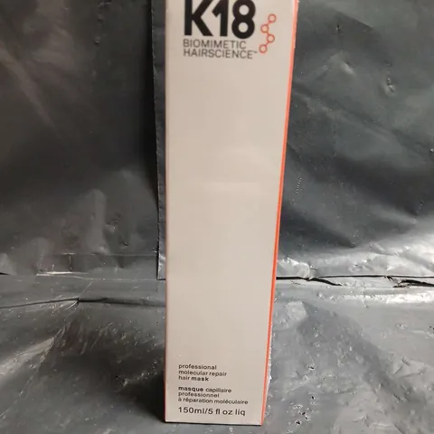 K18 BIOMIMETIC HAIR SCIENCE PROFESSIONAL MOLECULAR REPAIR HAIR MASK – 150ML, SEALED