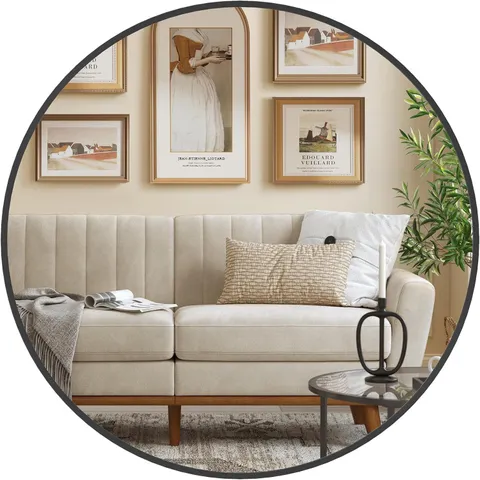 BOXED SONGMICS ROUND WALL MIRROR