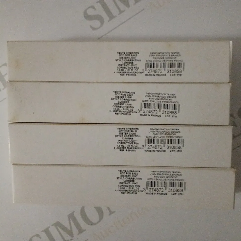 LOT OF 4 GIVENCHY MISTER LIGHT CORRECTIVE PEN 1.6ML, 06 MISTER CINNAMON 