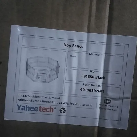 BOXED YAHEETECH DOG FENCE - BLACK 