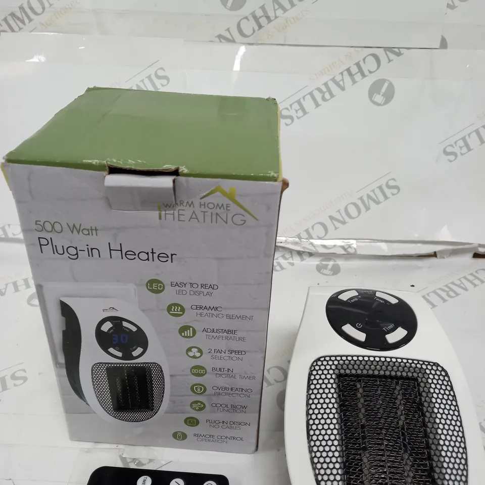 BOXED 500 WATT PLUG-IN HEATER