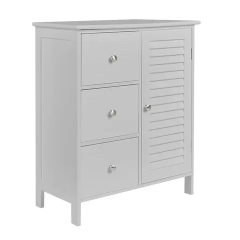 BOXED NAUTICAL 3 DRAWER CABINET UNIT - GREY (1 BOX)