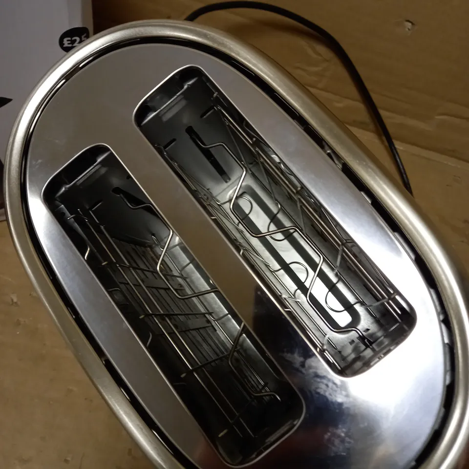 JOHN LEWIS ANYDAY 2 SLICE TOASTER STAINLESS STEEL FINISH 