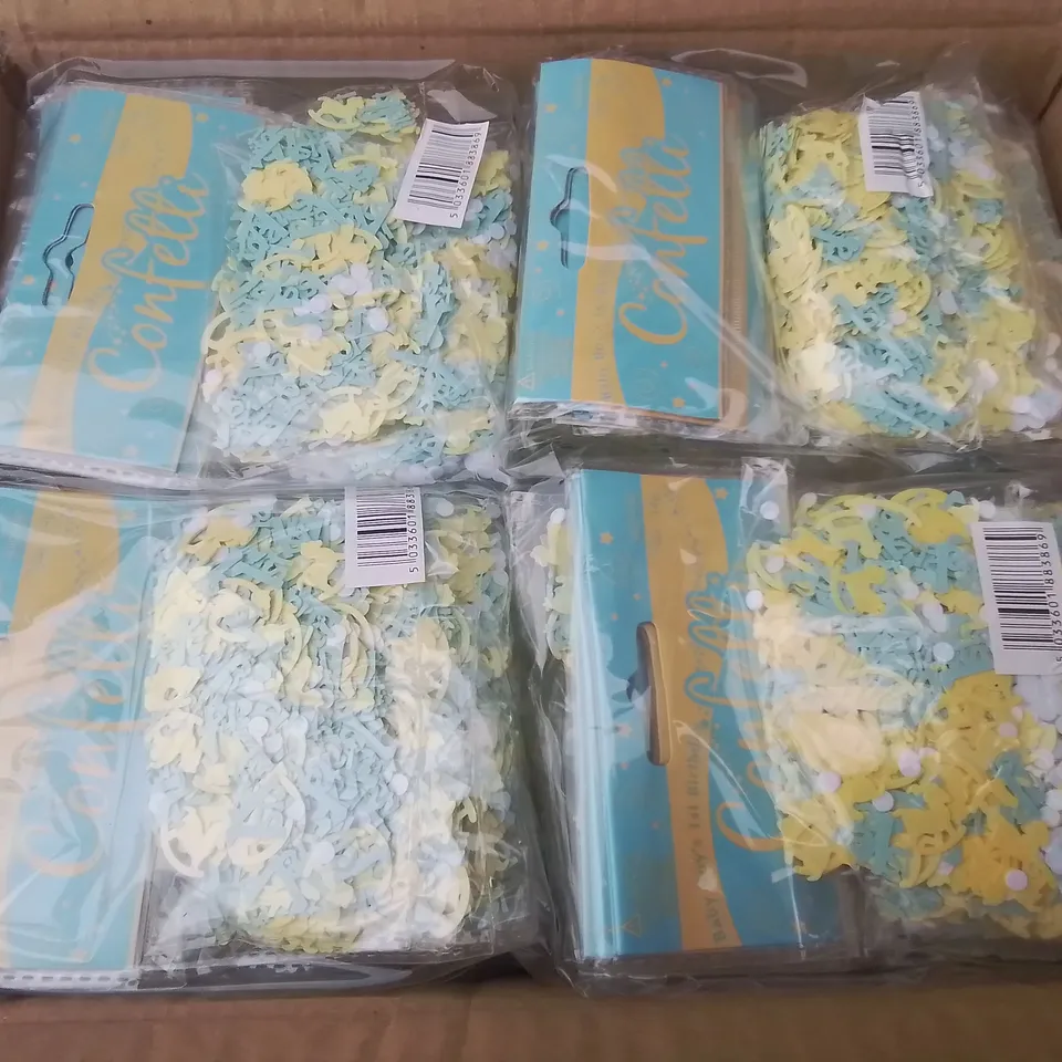 LOT OF 10 BOXES OF BRAND NEW BABIES FIRST BIRTHDAY CONFETTI - 144 PIECES PER BOX / TOTAL 1440