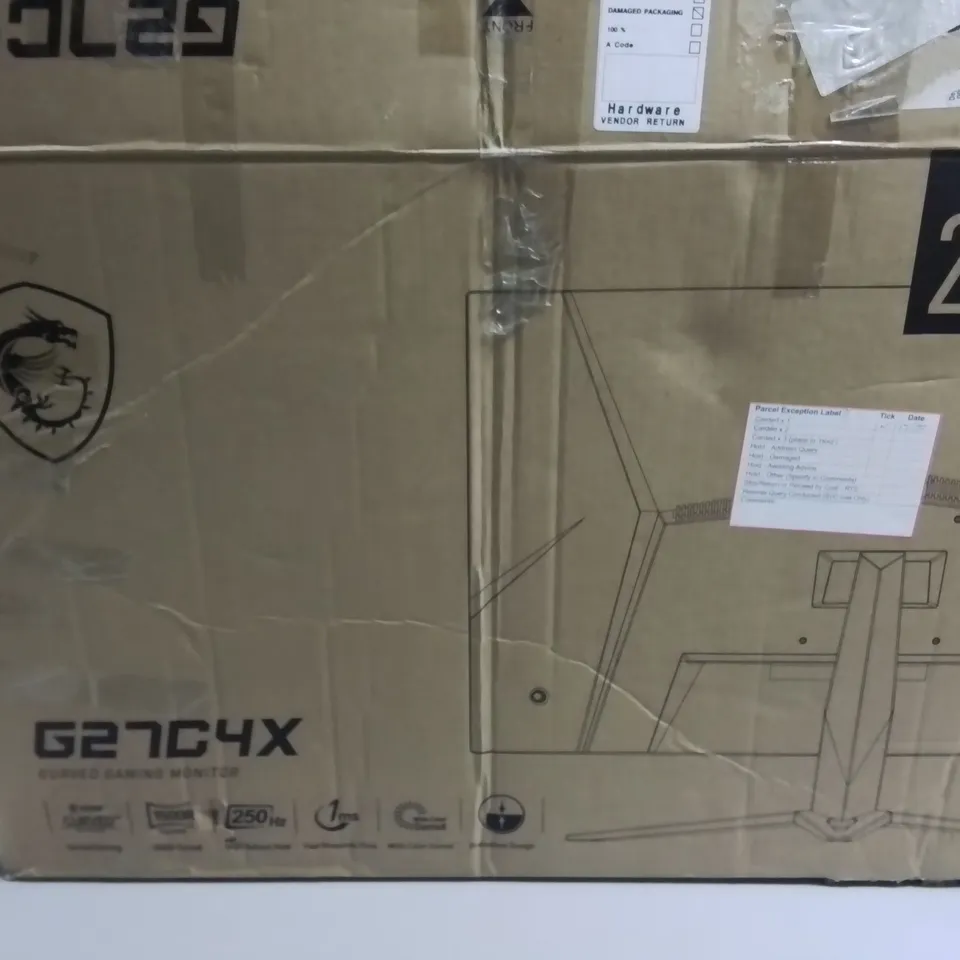 MSI 27"G27D4X CURVED GAMING MONITOR