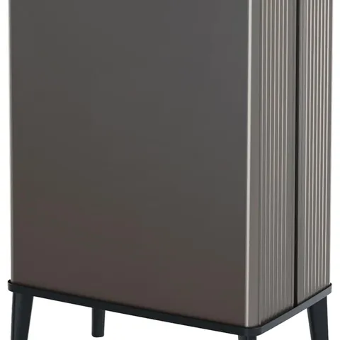BOXED CURVER VERTO 54L HIGH WASTE BIN, PUSH LID, SLEEK DESIGN, EASY ASSEMBLY, RECYCLING FRIENDLY, PEARL GREY