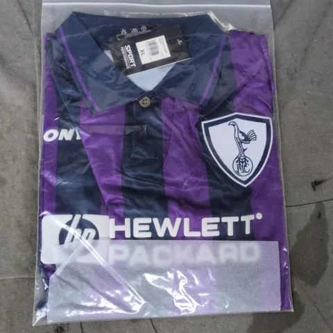 BAGGED PONY TOTTENHAM HOTSPUR RETRO FOOTBALL JERSEY IN PURPLE SIZE XL