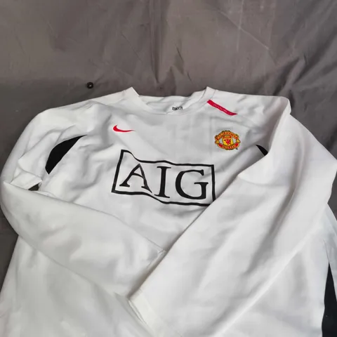 NIKE MANCHESTER UNITED FOOTBALL SHIRT – WHITE, XXL, NIKE FIT DRY