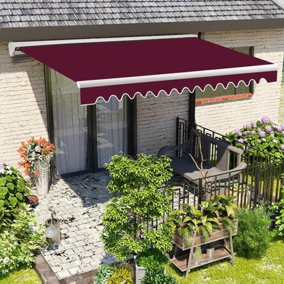 BOXED 4X3M WINE RED AWNING