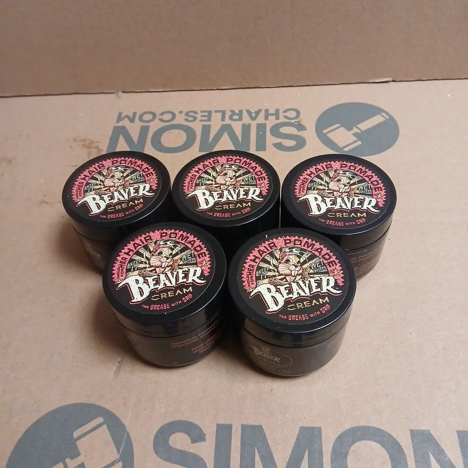 BOX OF APPROXIMATELY 90 X BEAVER CREAM HAIR POMADE 50G