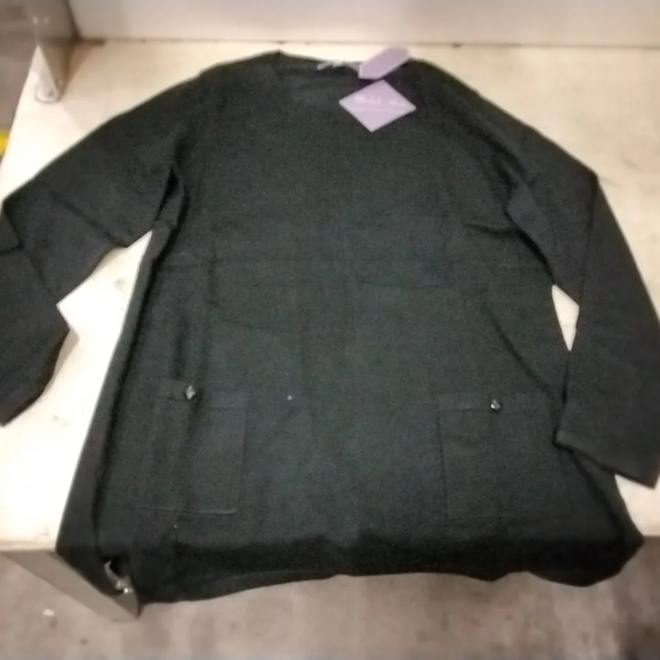 BOX OF APPROXIMATELY 20 MICHELE HOPE BLACK OVERSHIRT WITH POCKETS SIZE 10/12