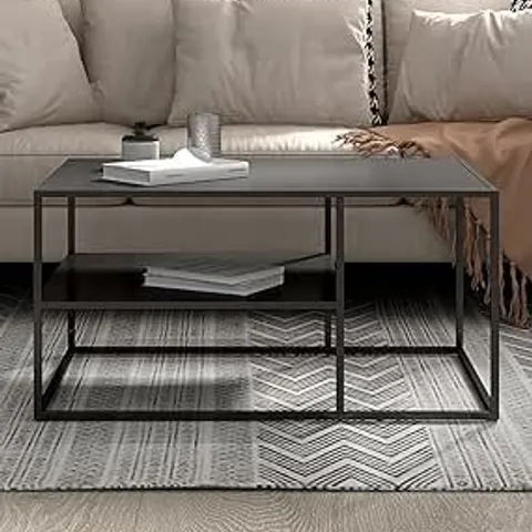 BOXED BEWDLEY METAL COFFEE TABLE BLACK