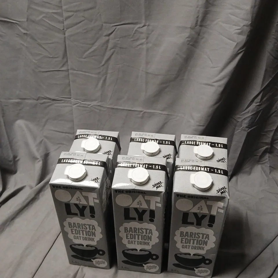 OATLY BARISTA EDITION OAT DRINK – 1.5 L, PACK OF 6 (LARGE FORMAT)