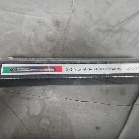 3/8in Dr. Micrometer Adjustable Torque Wrench, 10-80 ft-lb – in original packaging