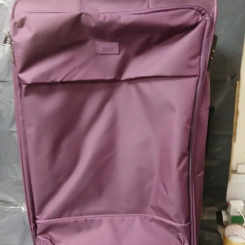 ROCK PARIS 8 WHEEL SOFTSHELL LIGHTWEIGHT LARGE SUITCASE WITH LOCK - PURPLE