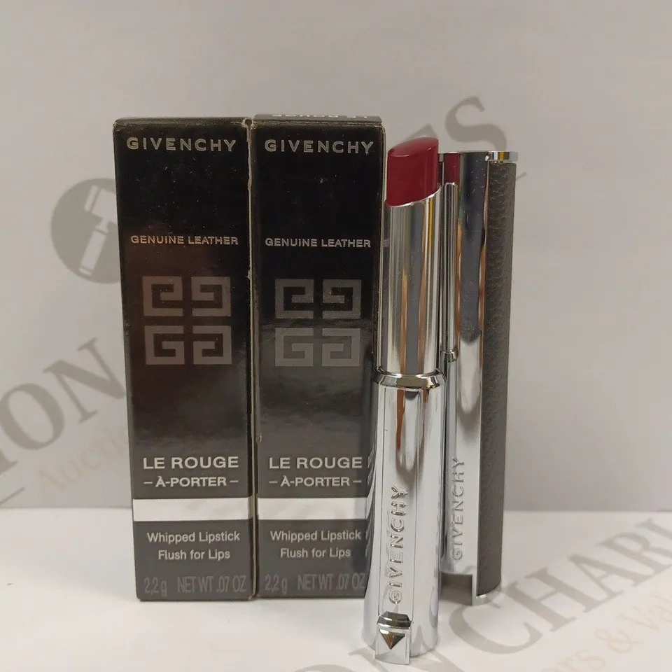 LOT OF 2 GIVENCHY LE ROUGE A PORTER LIPSTICKS - #303 FRAMBOISE GRIFFEE