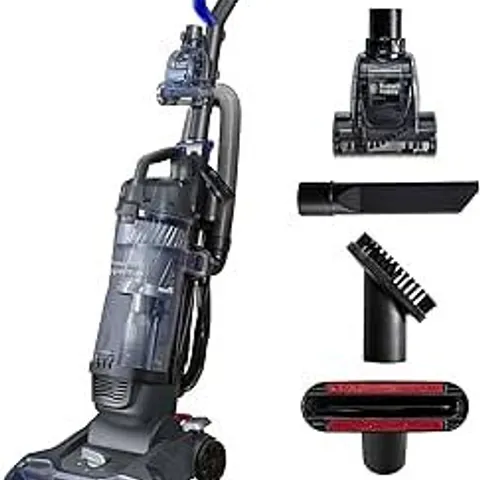 BOXED RUSSELL HOBBS UPRIGHT VACUUM CLEANER HYPERMAX MULTI-SURFACE COMPATIBILITY, MULTI-CYCLONIC FILTRATION, GREY & BLUE VACUUM, LIGHTWEIGHT, 4L DUST TANK & 9M POWER CORD RHUV7001
