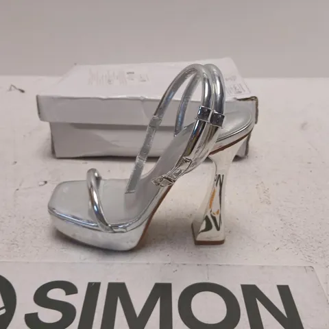 WOMEN'S SILVER STRAPPY HIGH-HEEL SANDALS – UK 3 (EU36)