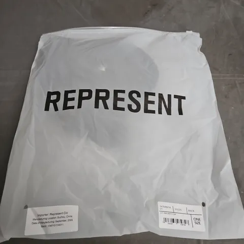 REPRESENT NYLON PERFORATED CAP – BLACK – ONE SIZE