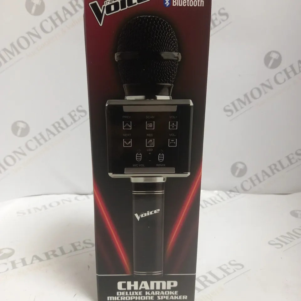 SEALED THE VOICE BLUETOOTH CHAMP DELUXE KARAOKE MICROPHONE SPEAKER