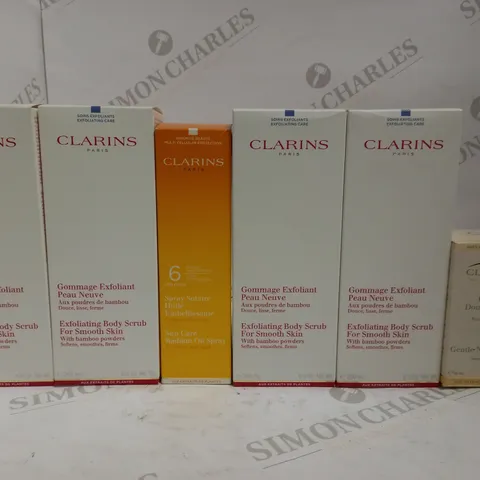 LOT OF 6 CLARINS SKINCARE ITEMS