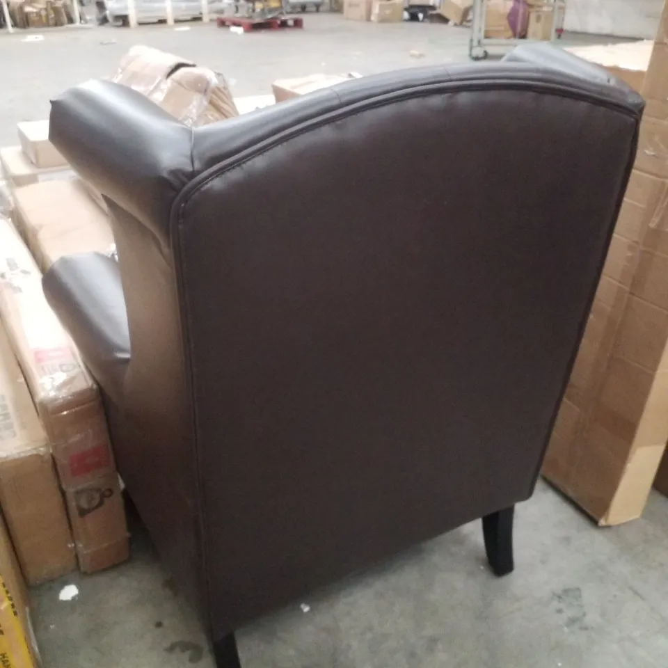 PANAVISTA FAUX LEATHER WINGBACK CHAIR 