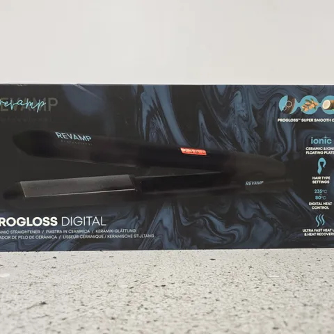 REVAMP PROGLOSS DIGITAL CERAMIC HAIR STRAIGHTENER