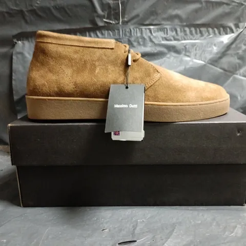 BOXED PAIR OF MASSIMO DUTTI SHOES IN BROWN SIZE UK 8