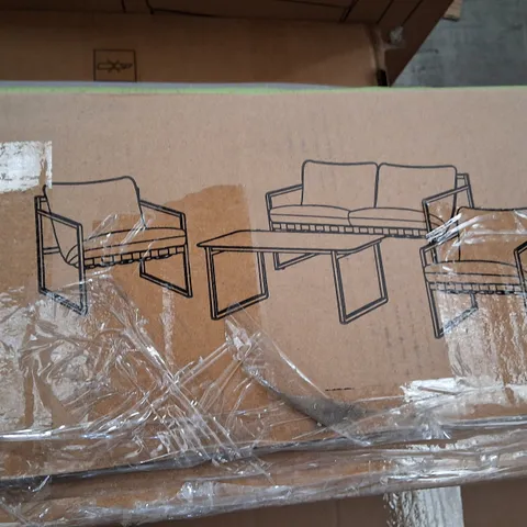 BOXED GRANDPATIO 4 SEATER STEEL K.D SOFA