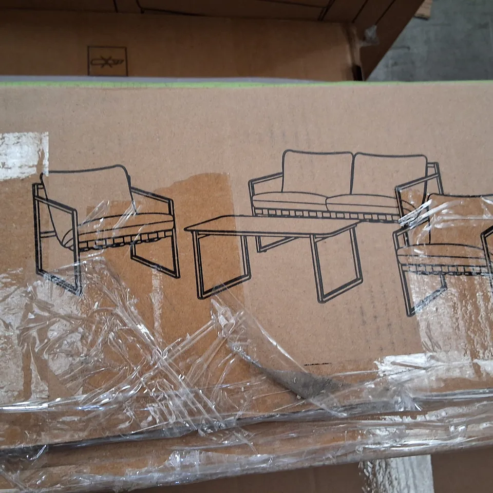 BOXED GRANDPATIO 4 SEATER STEEL K.D SOFA 