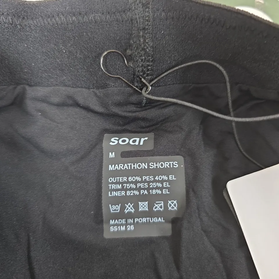 SOAR MARATHON SHORTS – BLACK AND WHITE DOT – UK M (MEN'S)
