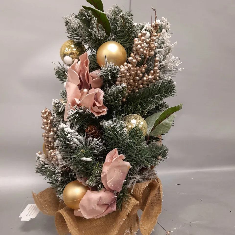 FROSTED ROSE TABLE TOP TREE RRP £29.99